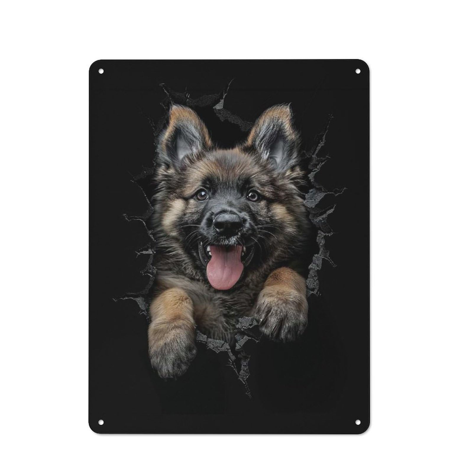 Junmoney Style-24 Norwegian Elkhound Vintage Metal Wall Sign 40X30cm For Kitchen Or Home Bar, For Garage, Workshop And Man Cave Decoration
