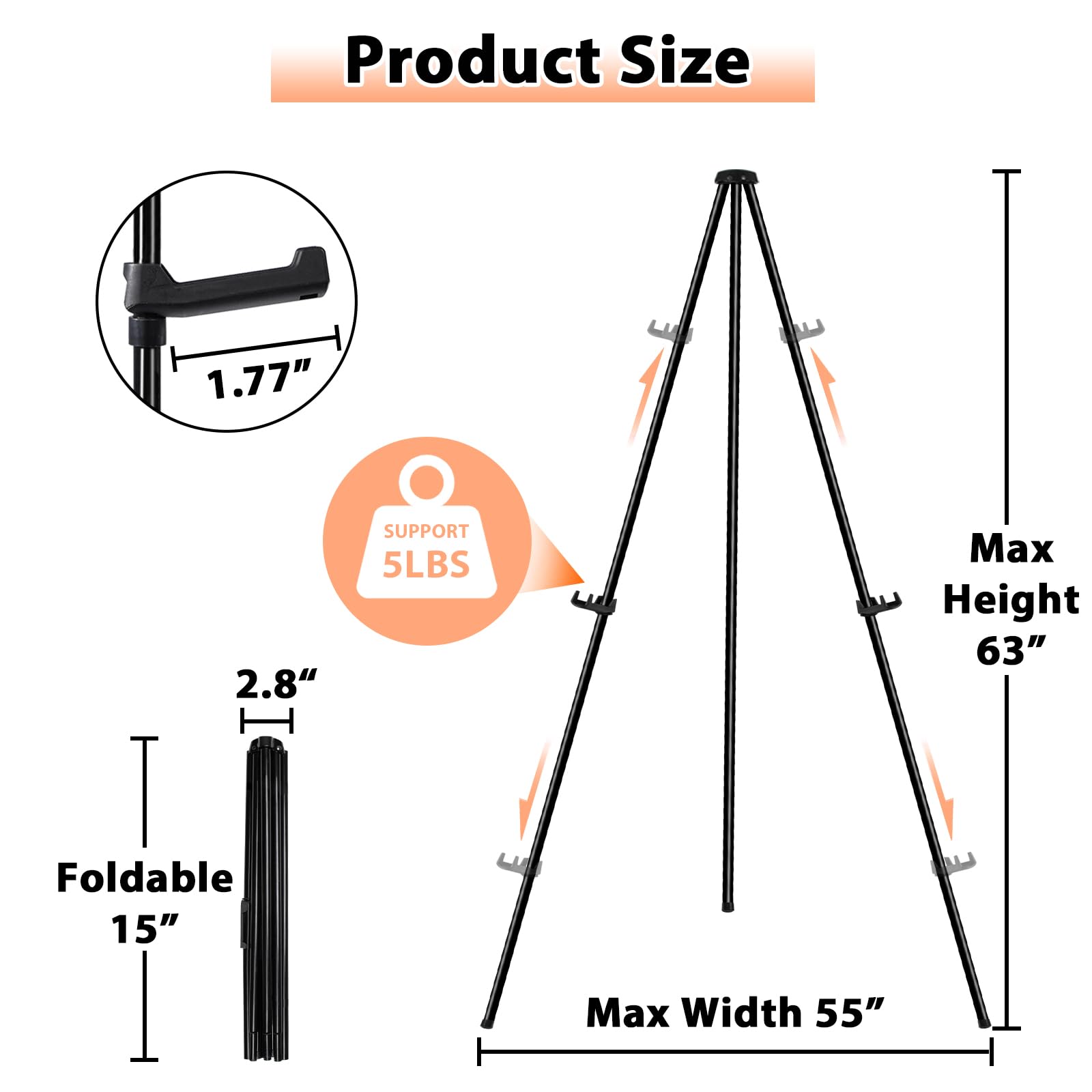 Snapklik.com : OUTNEE Instant Display Easel Stand, 63
