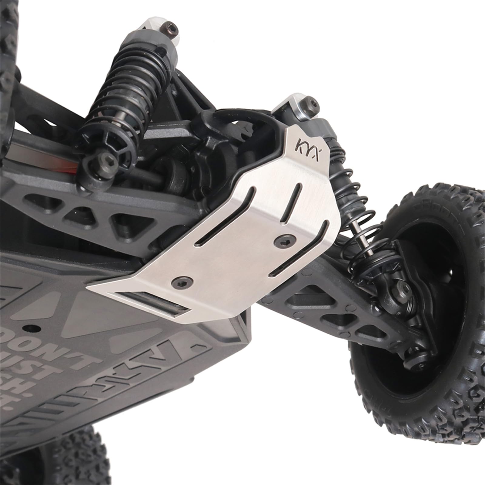 XBERSTAR Chassis Schutzblech Für MJX 10208 1/10 RC Auto - Edelstahl-Unterbodenschutz, Upgrade Teil