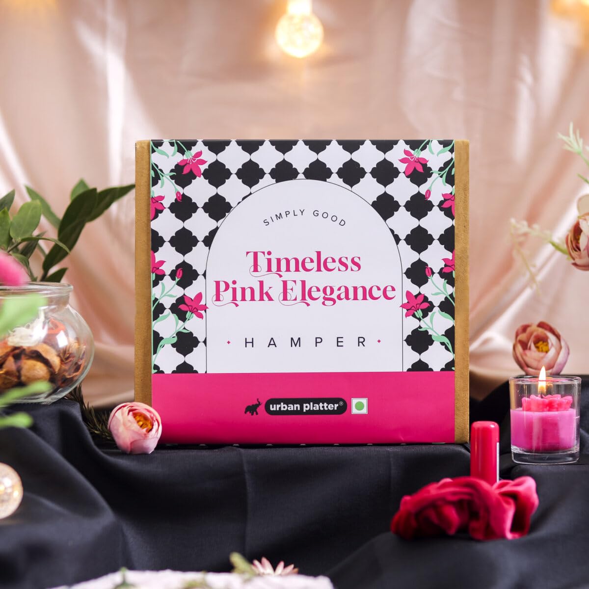 Urban Platter Timeless Pink Elegance Hamper (Assorted Gift Hamper | Corporate Gifting | Gourmet Hampers)