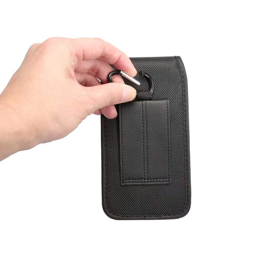 Funda con Clip Cinturón para Móvil Hombre, Vertical Bolsa Móvil Cuero para Cinturón Café, Cuero Teléfono Celular Bolso para Cinturón Bolsillo Cuero Teléfono Móvil Riñonera con Mosquetón Cinturón Loop