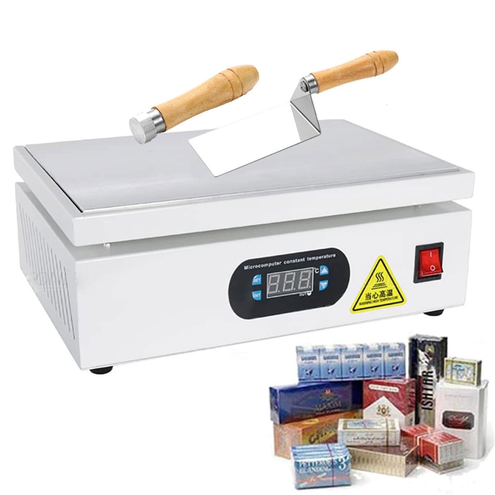 Machine de Scellage Thermique de Bureau Manuelle Machine d'Emballage sous Cellophane pour Cigarettes Cosmétiques Boîtes de Poker Film PVC Thermoscellable