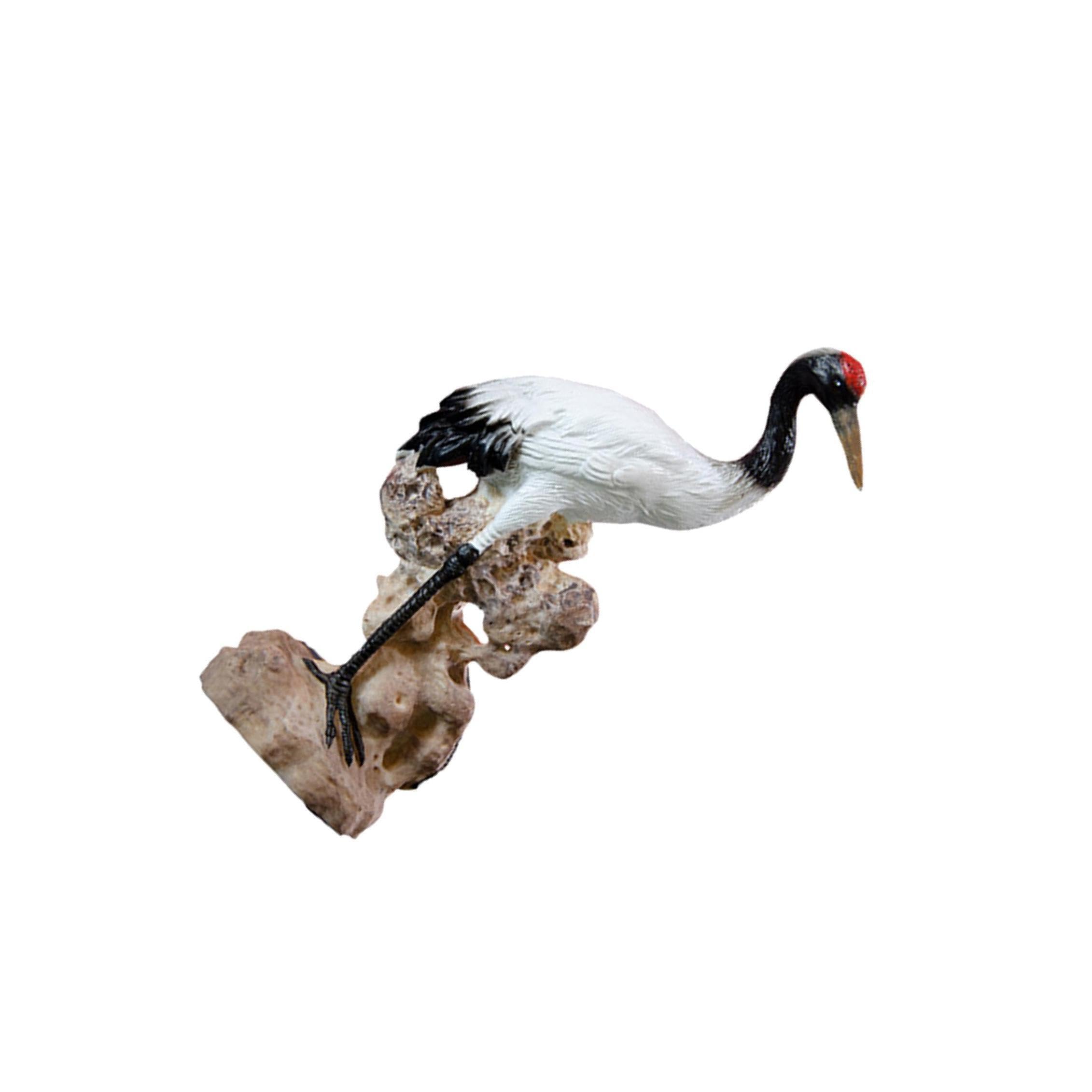 Mophrati Resin Gaze Garden Sculptures Resin Bird Statues Crane Shape Statue Decor Living Room Ornaments Art Housewarmings Resin Bird Statues Home Decorations Landscape, Gaze