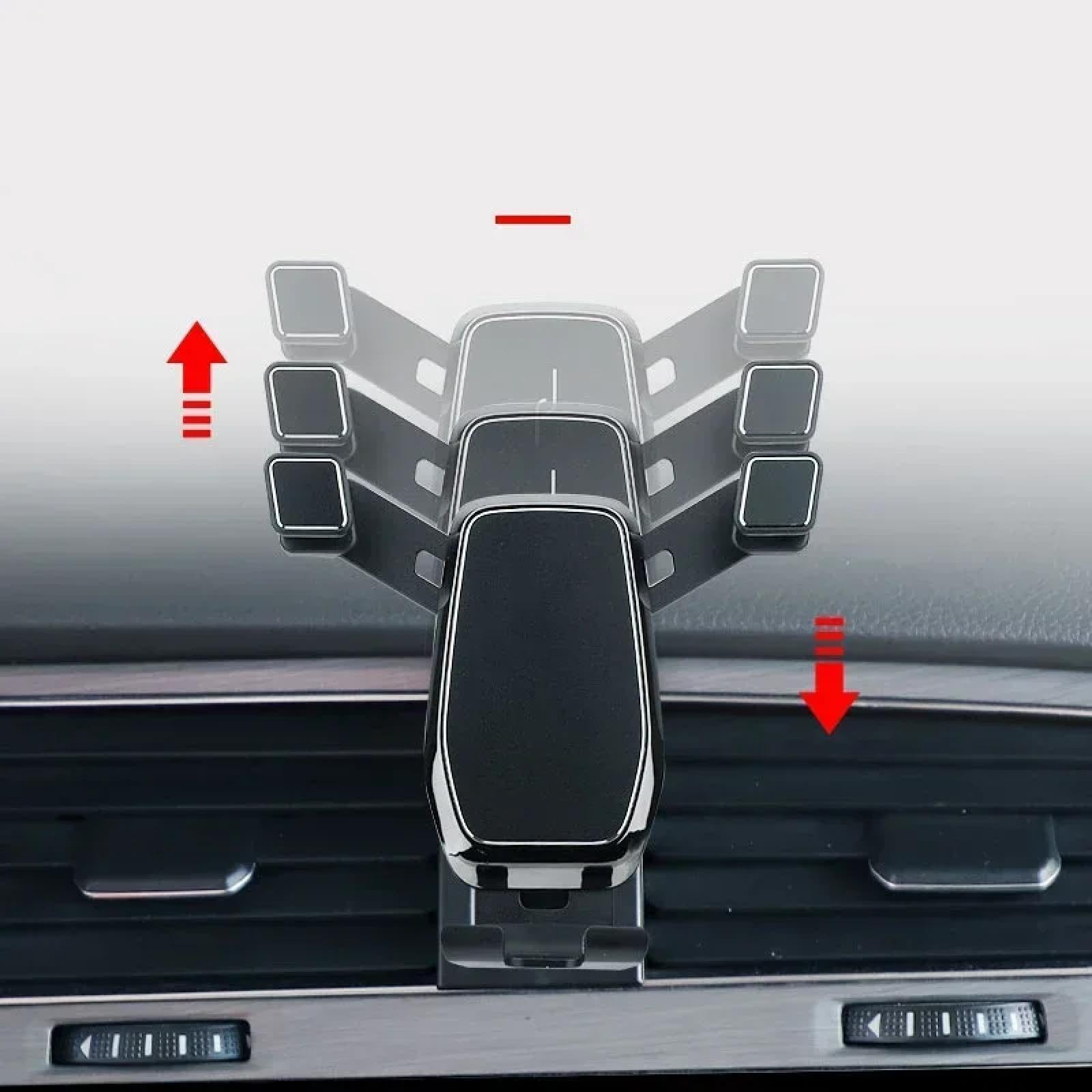 Soporte Móvil Coche para VW Golf 7/7.5 MK7 MK7.5 2016-2019, Soporte para teléfono de Coche Soporte para teléfono móvil con Rejilla de ventilación Soporte de navegación
