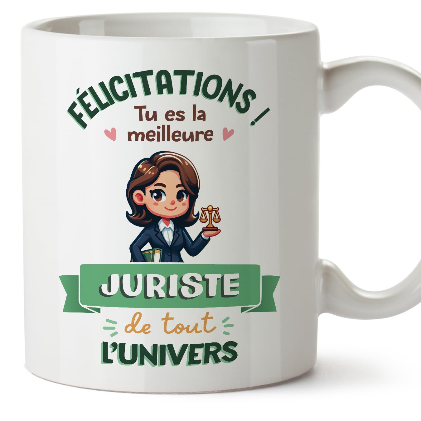 MUGFFINS Solicitor Woman Mug - in French - Meilleur Univers Trophée - Funny Gift for Colleagues - Ceramic 11oz Mug — image 1