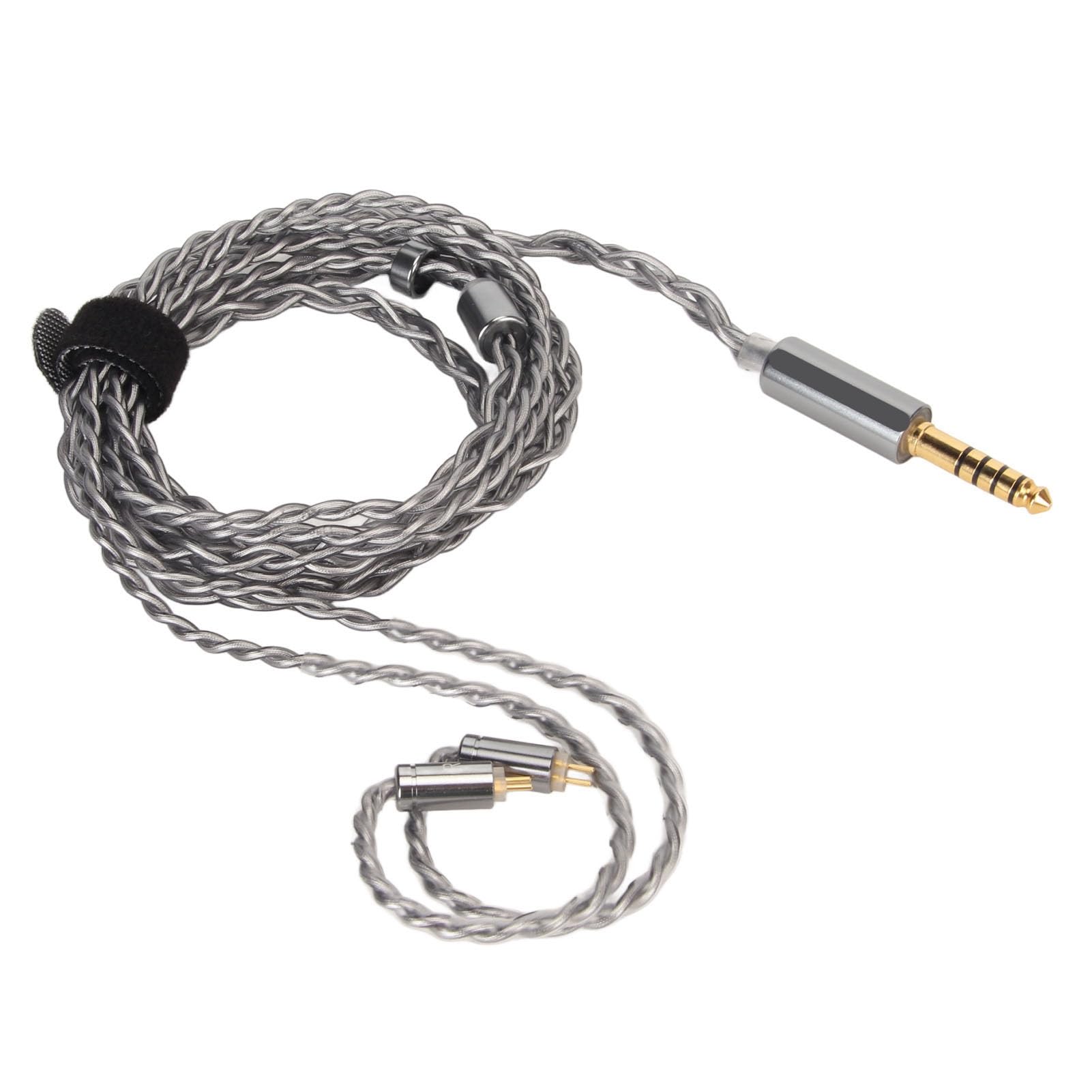 Câble D'écouteurs en Cuivre plaqué Argent Fait à la Main, Son Clair pour BQEYZ Rime, Câble en Cuivre Monocristallin à 2 Broches de 0,78 Mm, 3,94 Pieds pour Audiophiles (4,4 mm)
