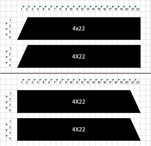 Miniatura 2 de Pegatinas de vinilo con diseño de rayas de 4 pulgadas para Fender Hash Mark Bars Racing (compatible con Ford Mustang, Shelby)