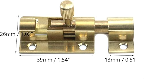Miniatura 2 de 2 tornillos de montaje para puerta de latón dorado de 1.5 pulgadas