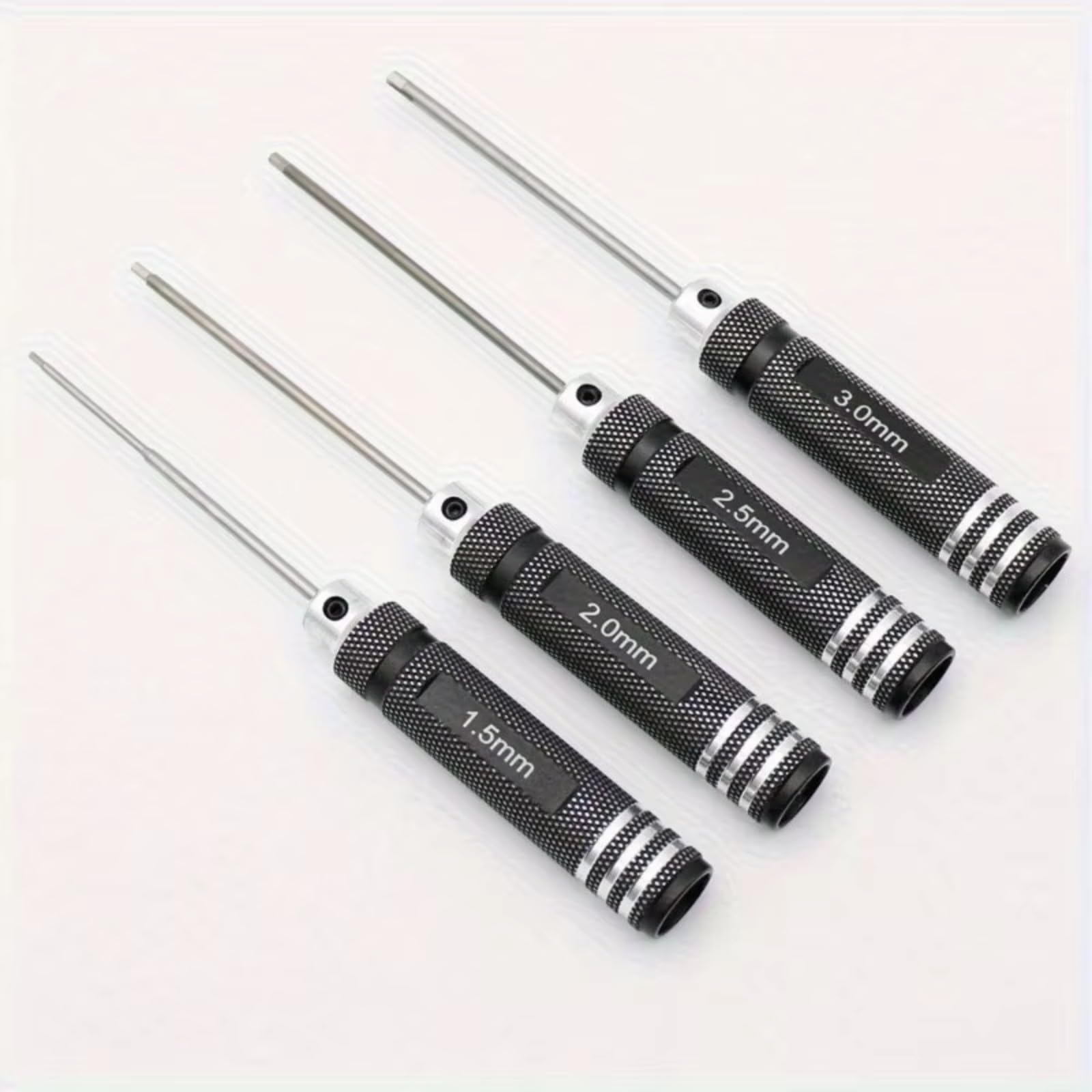 Piezas Coche Teledirigido Para 4 Piezas 1,5/2/2,5/3,0 Mm Juego Herramientas Reparación Con Destornilladores Hexagonales Negros Y Llaves Allen Coches RC Vehículos Todoterreno Orugas Mejoras