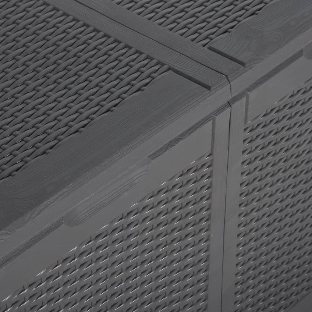 Mobili da esterno, scatole di immagazzinaggio all'aperto Scatola di immagazzinaggio del giardino 180L nero PP Rattan