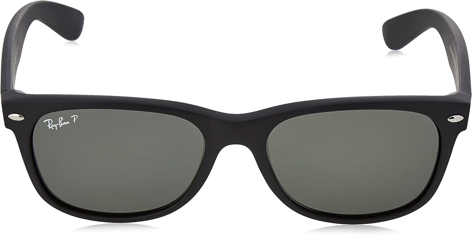 Miniatura 2 de Ray-Ban RB2132 New Wayfarer - Lentes de sol unisex 2283in montura negra lente negra sólida Marco negro mate lente negro sólido 58 MM