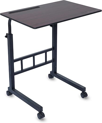 Ray Luxe Wood Multipurpose Height Adjustable & Movable Table with Mobile & Tablet Holder is Suitable for use as a Laptop, Computer, Study, and…