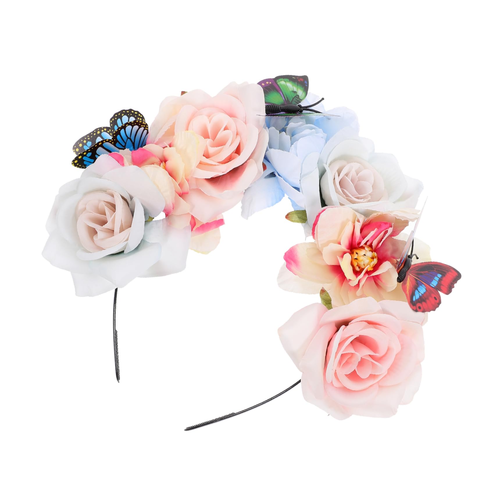 FOMIYES 4 Piezas Tocado De De Flores Decoración Accesorios Para El Cabello Diadema Accesorios De Para Mujer Tocado De Flores Accesorios Góticos Tela Rosas Venda