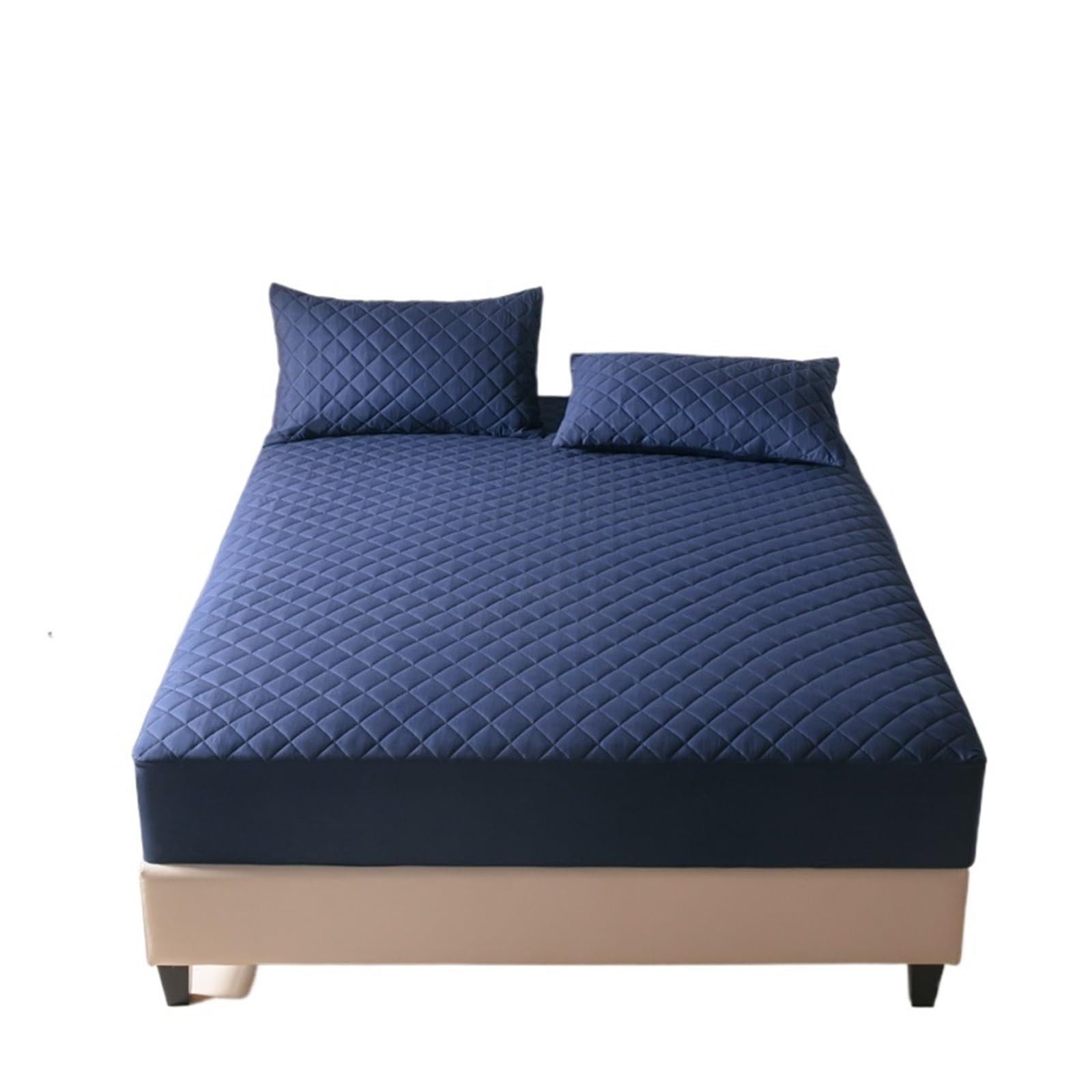 Protège-matelas imperméable 180x200x30cm drap-housse épais bleu profond
