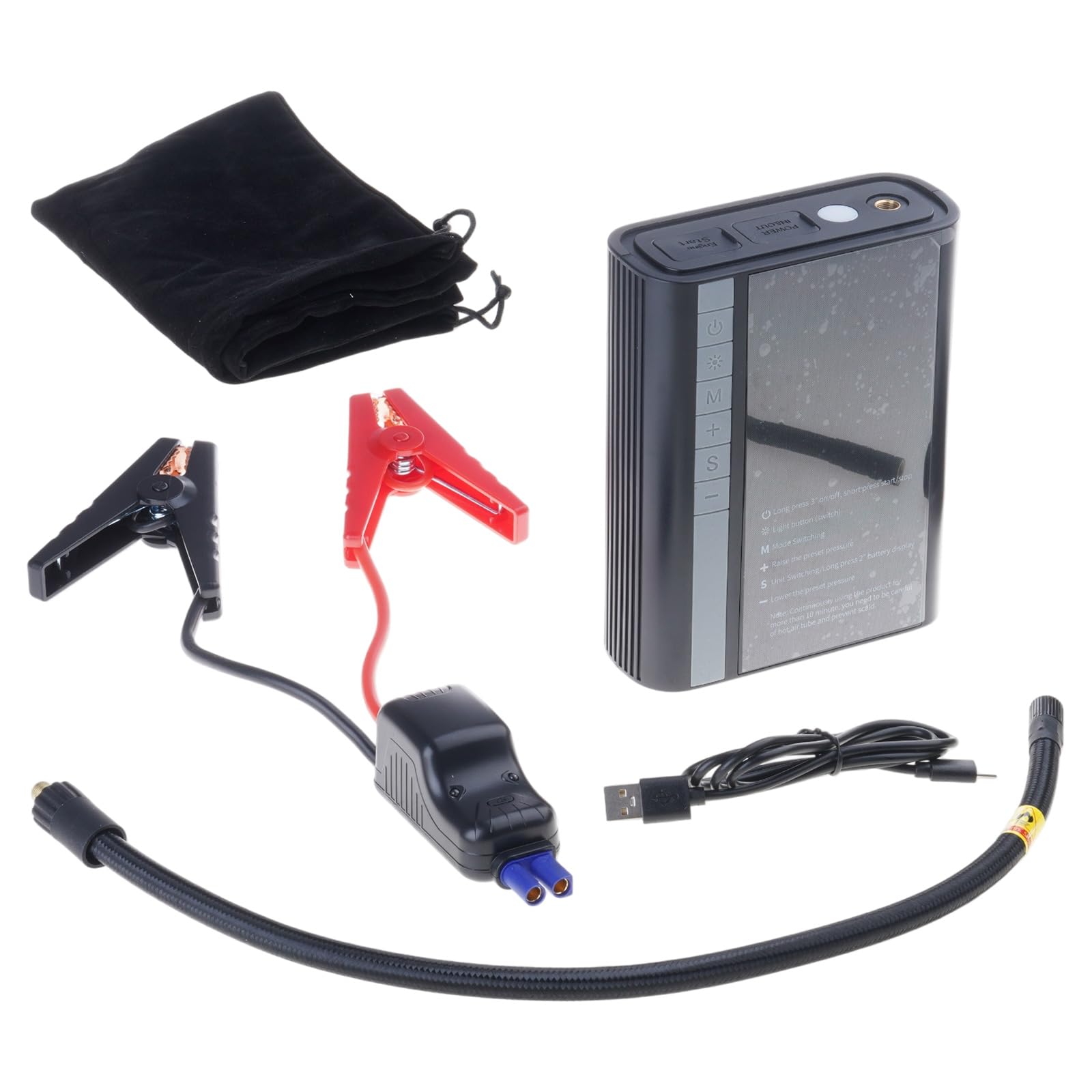 Tire Inflator Portable Air Compressor, 80W Portable 150PSI Pumps with Digital Pressure Display Cordless Air Compressor Tire Inflator