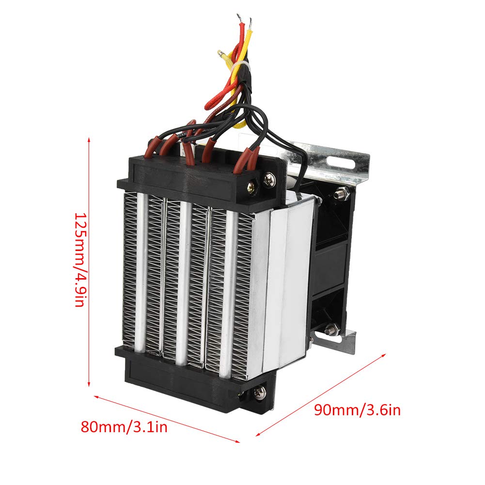 Calentadores de aire aislados, 400W 220V Calentador de aire de cerámica PTC aislado Elemento calefactor PTC