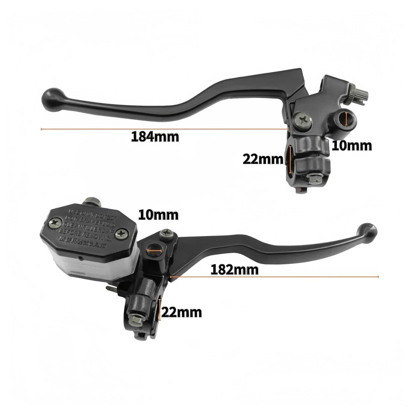 Motorradkupplung CNC-Brems- und Kupplungspumpenstangen für Honda- für Yamaha-Motorräder, Hydraulikteile für Hauptbremszylinder(Section A)