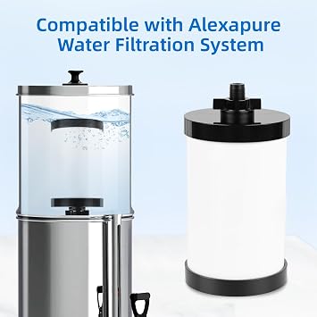 Water Filter Replacement, 2387 Pro Filter Replacement 5000 Gallon Throughput Capacity Compatible with Alexapure Water Filtration System – 1 Filter Pack, Black