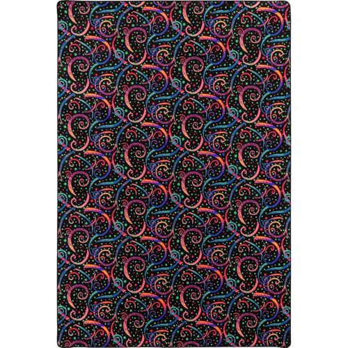 Joy Carpets Neon Lights Dynamo 4' x 6' Indoor Area Rug in Color Fluorescent