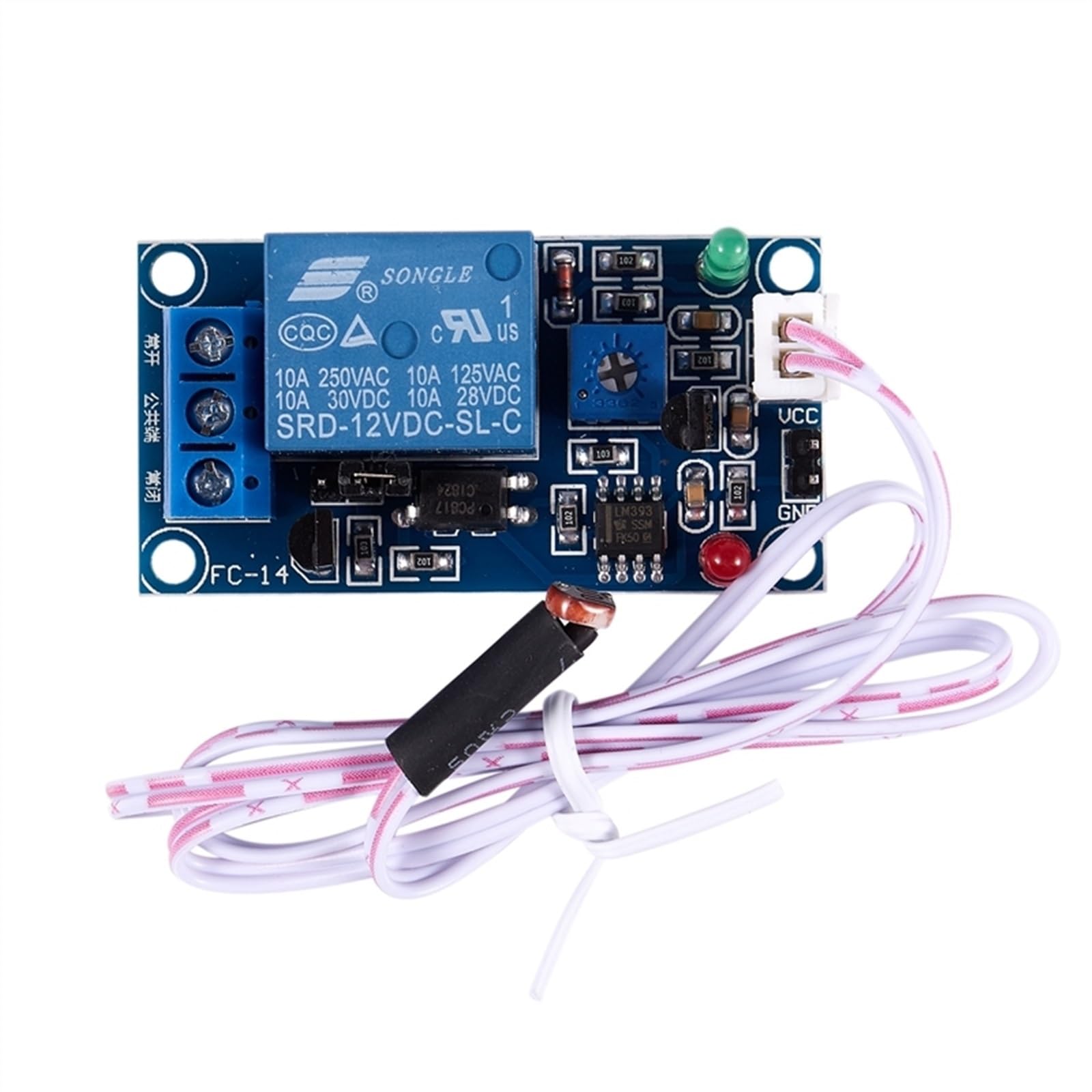 DC 12 V fotoelektryczny przełącznik moduł przekaźnika i DC12 V XH-W1219 NTC, moduł czujnika przełącznika