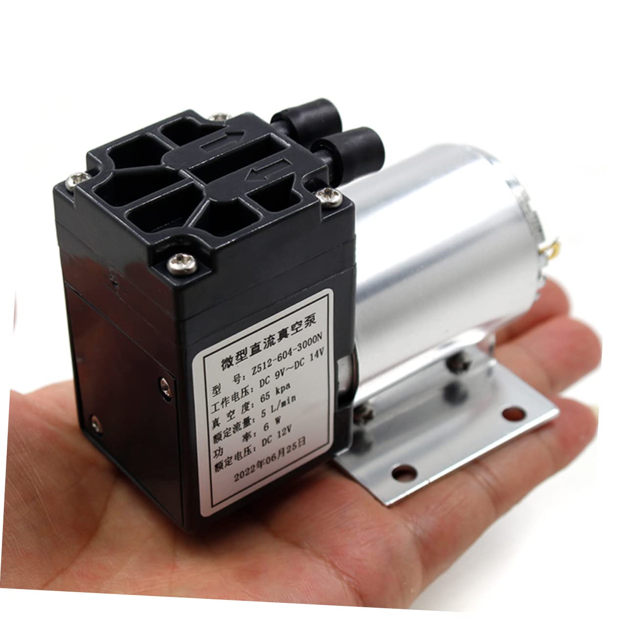 VOSAREA Pompe À Air Électrique Portable 12 V 5 L/Min 65-120 Kpa Mini Pompe À Air sur Pied