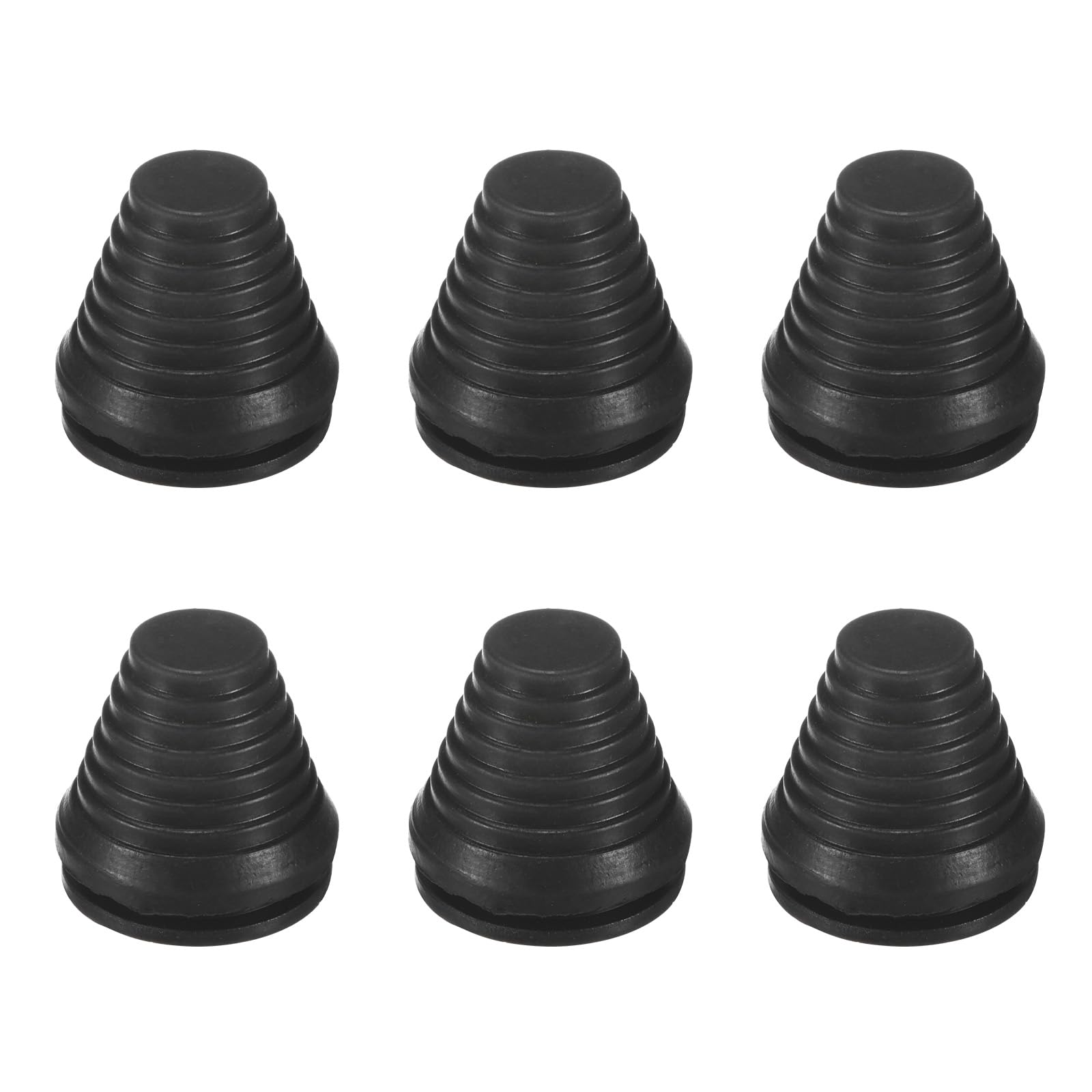 M METERXITY 6-Pack Rubber Grommets for Wiring 30mm Flexible Drill Hole Grommets Cable Cord Grommet Firewall Hole Plug for Cables/Wires Through Protection [Black