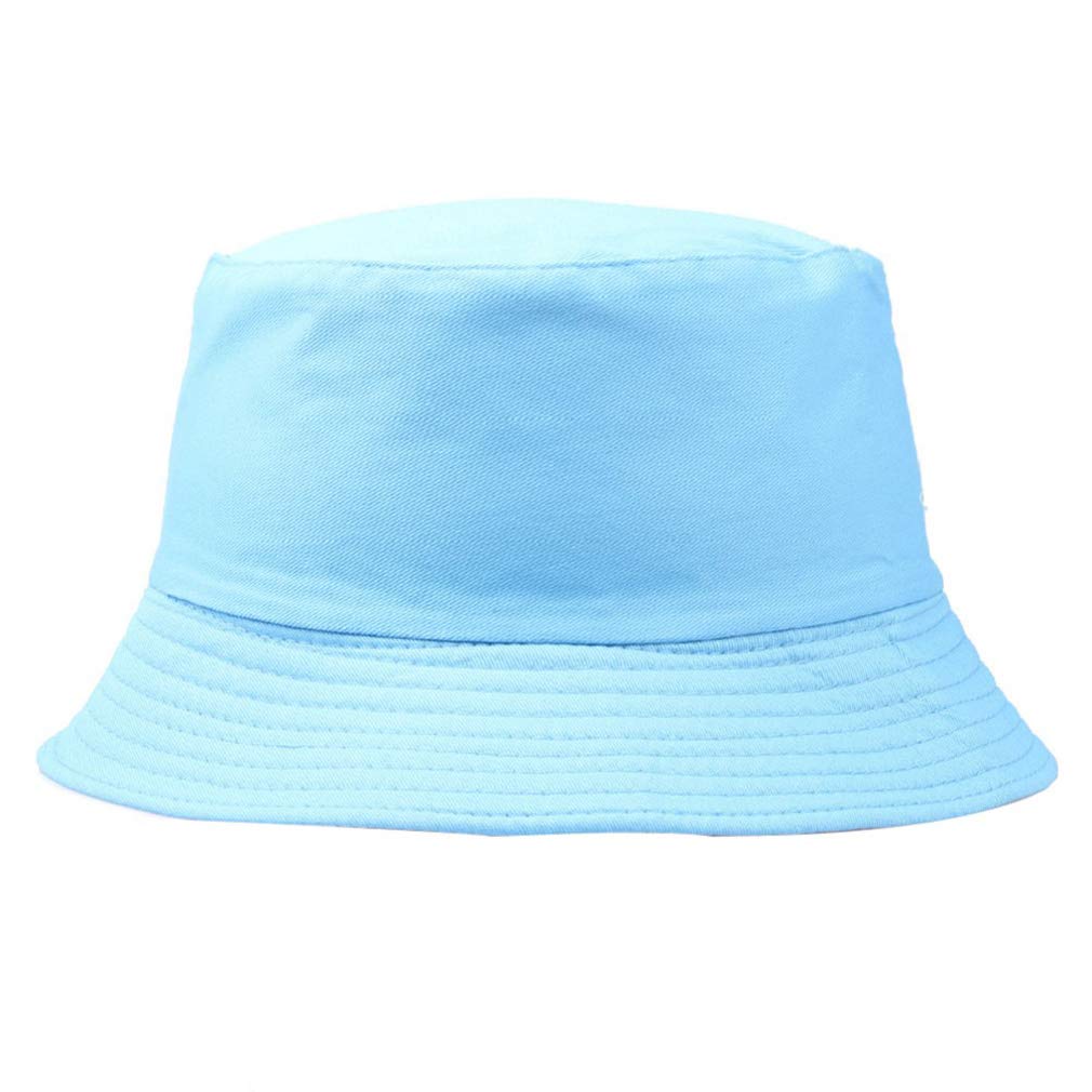 Junhouse Women's Sky Blue Unisex Men Cotton Sun Hat Fisherman Fishing Bucket Cap