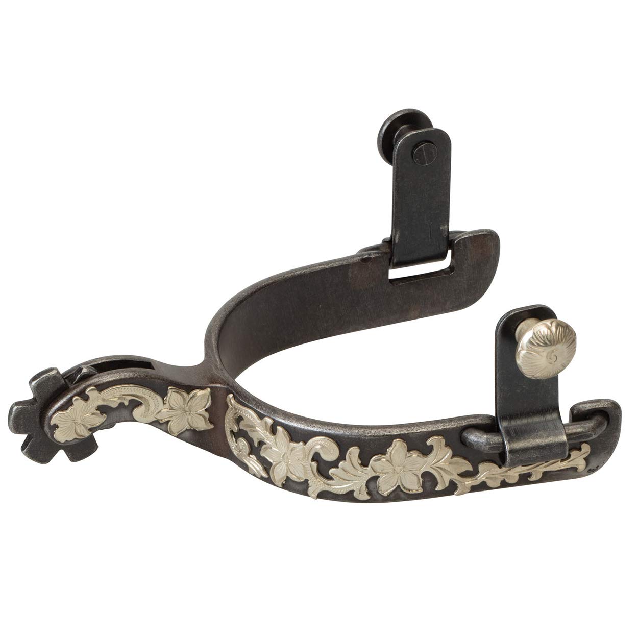 Éperons Western Reinsman Acier Inox – Modèle DR088 Floral, Design Multi-usage Pour Hommes