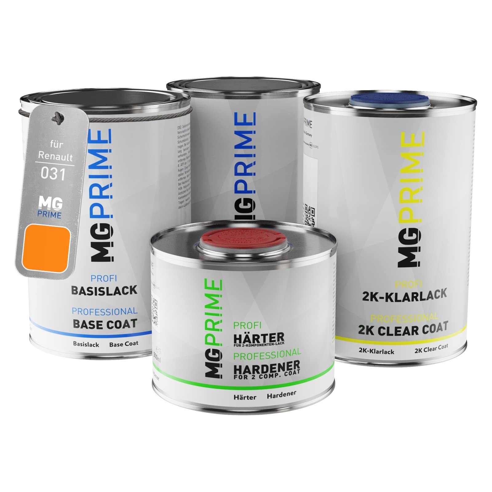 MG PRIME Peinture Voiture Kit Bombe Aérosol 2c Pour Toyota 1J6 Precious Silver/Gris Argent Metallic Bombe Aérosol Couche De Fond, De Base, 2 Composants Vernis