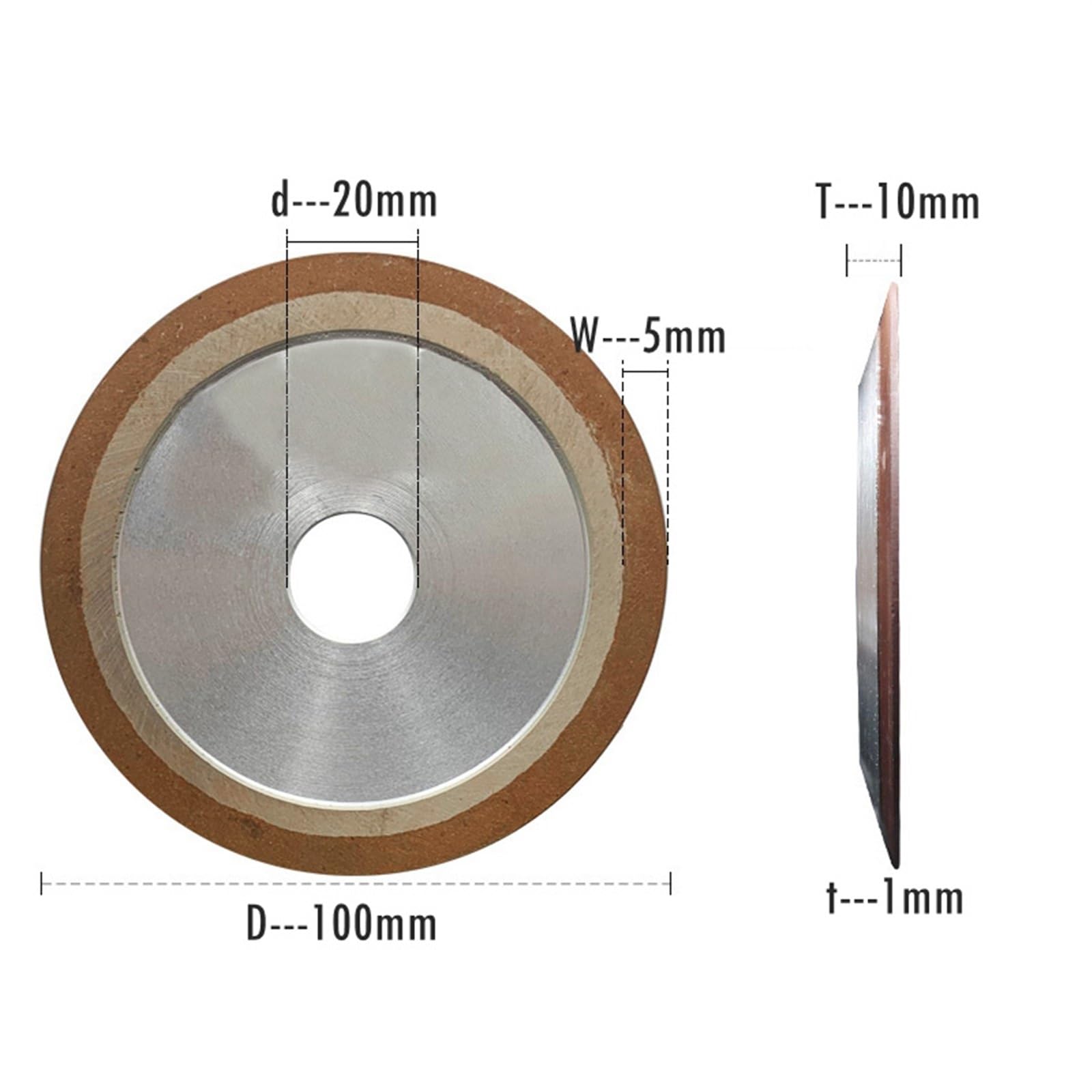 Tarcze Polerskie, Tarcze Listkowe 1 Szt. Diamentowa Tarcza Szlifierska Żywica Ścierna Tarcza Tnąca P150 Tarcza Listkowa Z Ostrzem Do Polerowania/150X10X32X8Mm