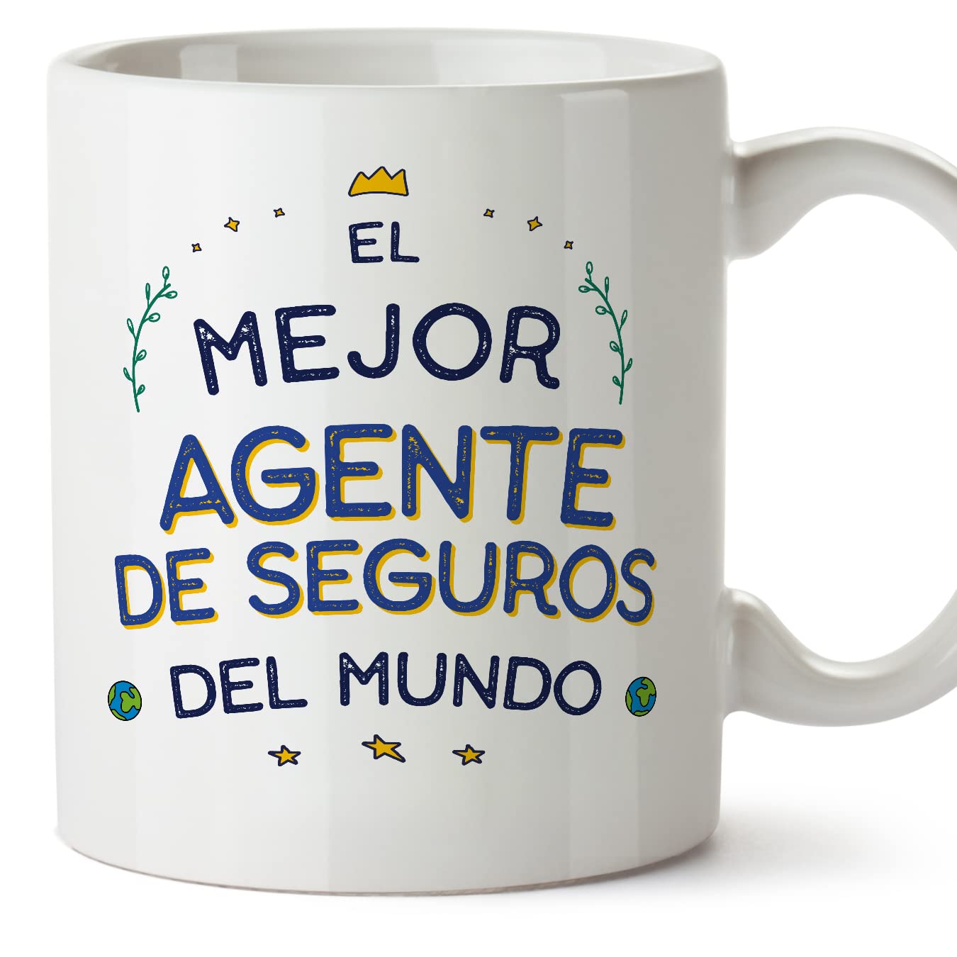 MUGFFINS Insurance Agent Man Mug - in Spanish - Mejor del Mundo - Funny Gift for Colleagues - Ceramic 11oz Mug