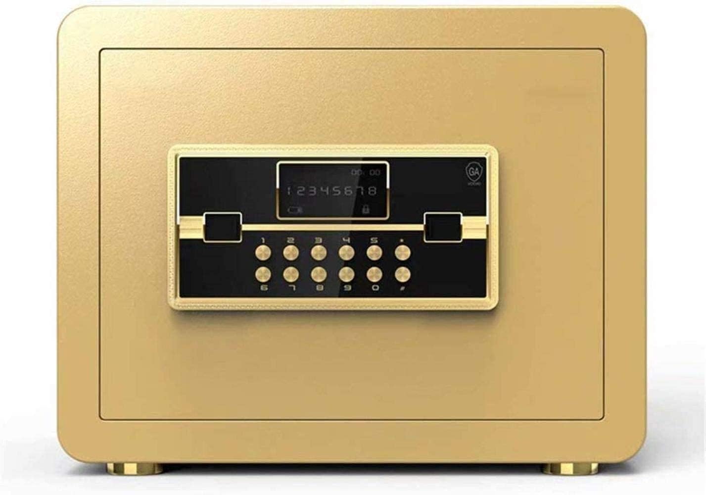 Safes Household Password Cabinet Built-in Alarm System Security Steel Anti-Theft Fireproof and Waterproof Electronic * 30cm Black Safe