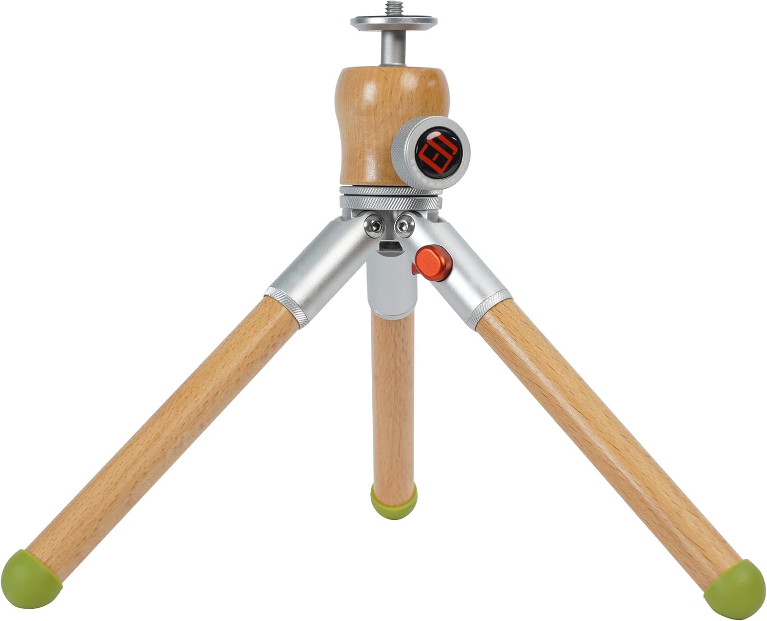 IFOOTAGE Timberpod Mini Tripod, Small Camera Tripod with 1/4" Screw, Professional Tabletop Tripod for DSLR Camera, Mobile Phone and Action Cameras, Handheld Mini Tripod Wood（Sliver）