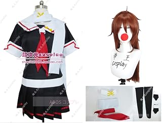 【AGOS】 ウィッグ 付き コスプレ衣装 V-527 艦隊これくしょん -艦これ- 白露型の4番艦 夕立 改二