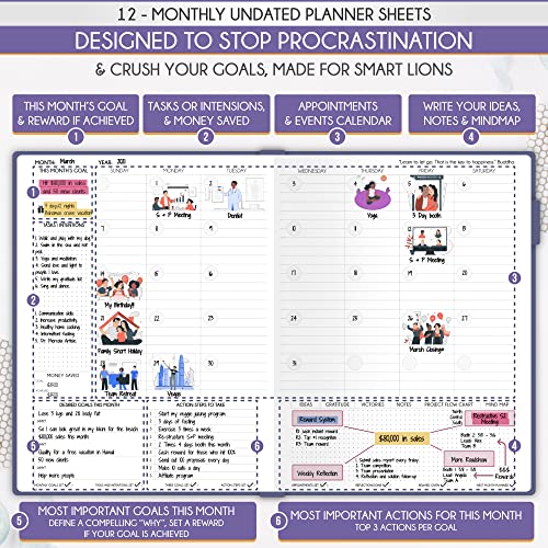 Image of Undated Daily Weekly & Monthly Planner with Budget Section