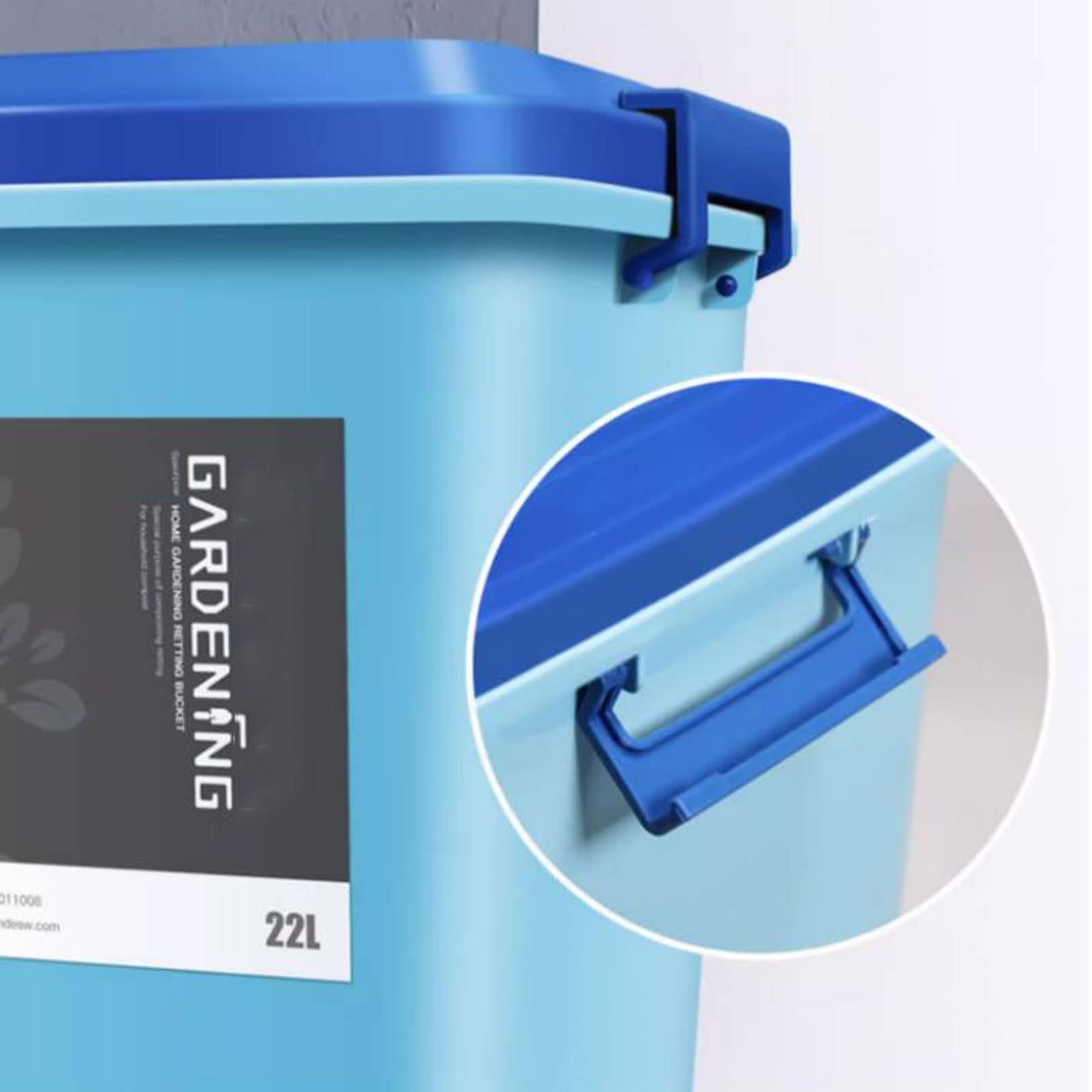 Gartenkomposter Arbeitskomposter for die Küchenarbeitsplatte, 6 Gallonen/22 l, mit 500 g/1,1 Pfund Kompostkleie, Lebensmittelkomposter for die Küche im Innenbereich, Lebensmittelabfallbehälter for die