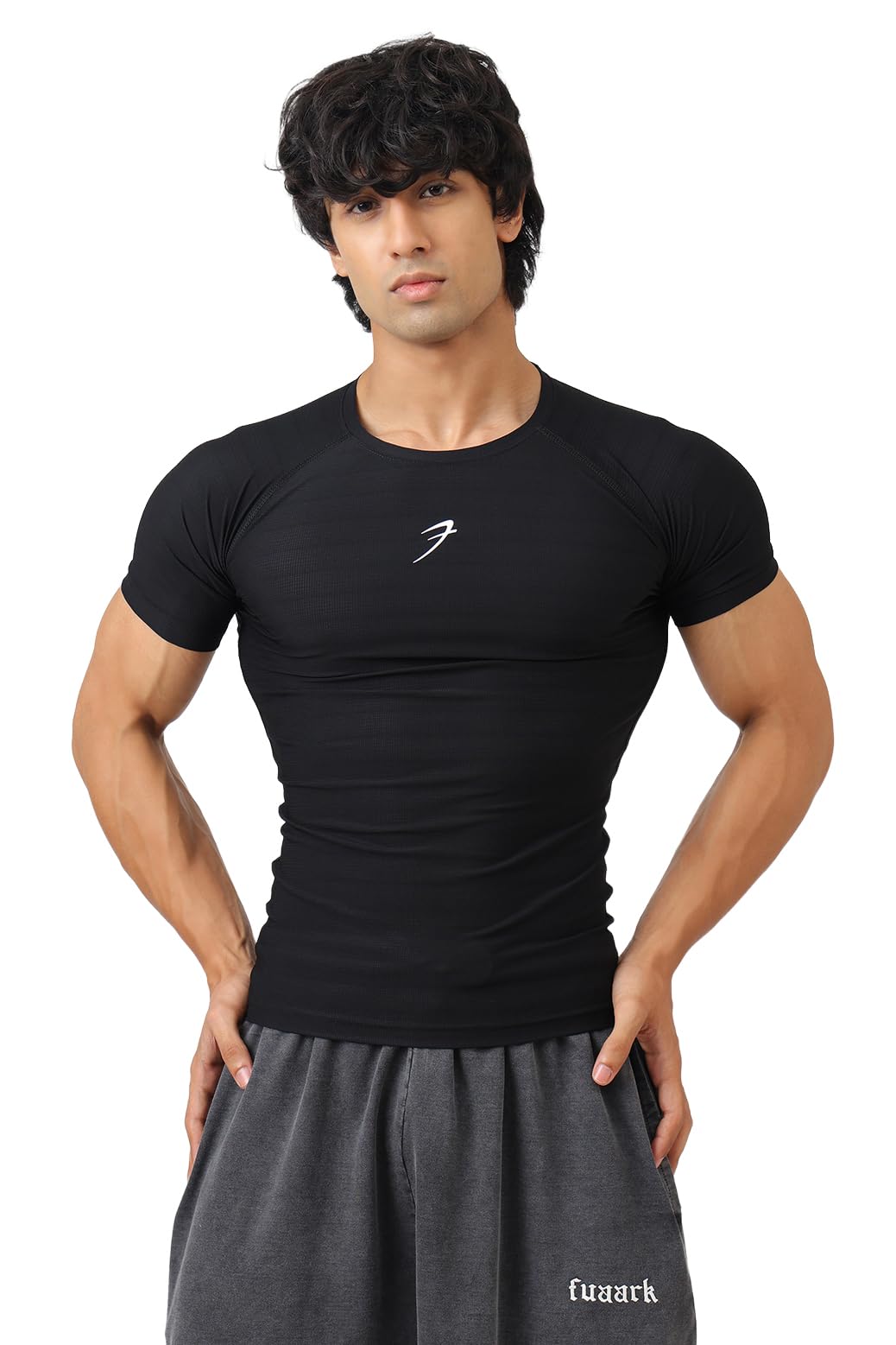 Mens Structure Compression Fit Polyamide-Spandex T-Shirt-image-25