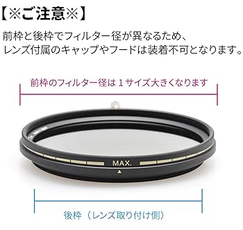 Amazon | Kenko 可変NDフィルター 72mm PL FADER ND3-ND400 無
