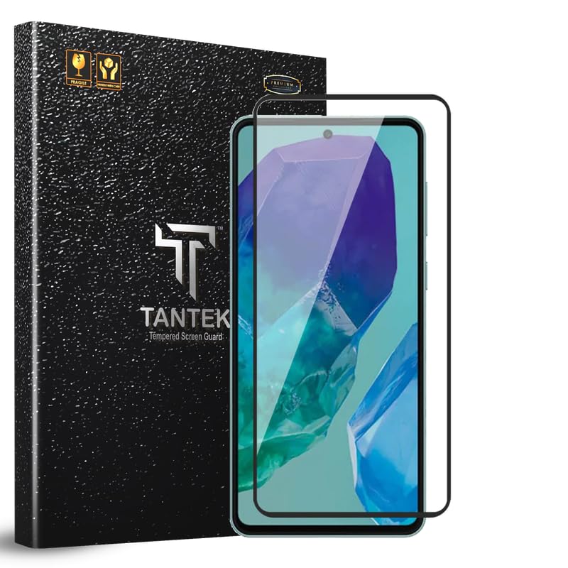 Image of TANTEK TitanGuard Tempered Glass Screen Protector Guard for Samsung Galaxy M54 5G / Galaxy F54 5G - 9H Hardness, Military Grade, Anti-Static, Easy Installation Kit - 1 PACK