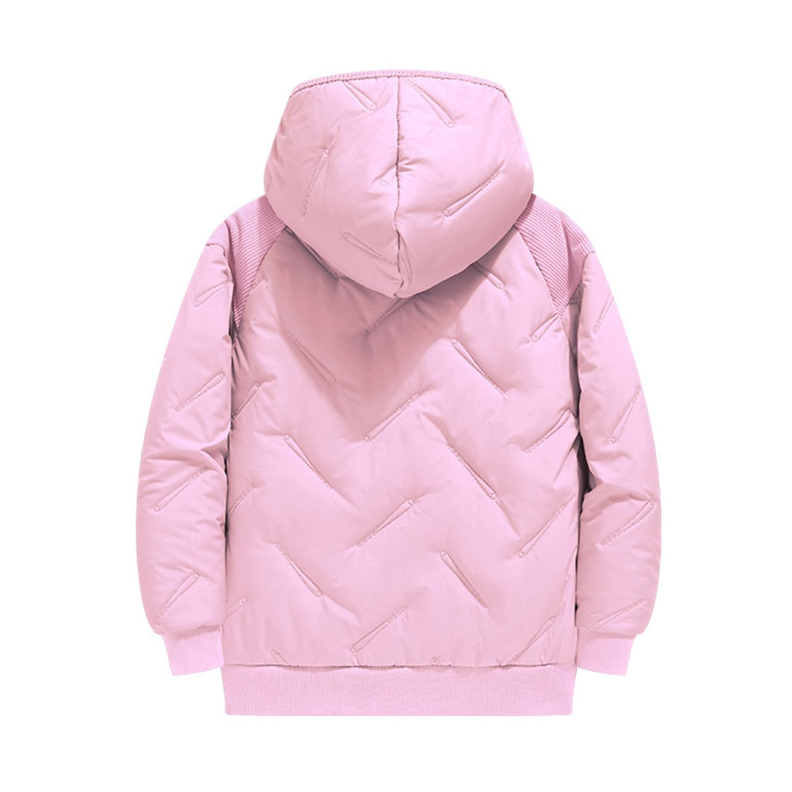 Generico Giacca Invernale Imbottita con Cappuccio per Ragazzi Caldo Cappotto Spesso Antivento per Bambini Outdoor Design Rilievo Freddo