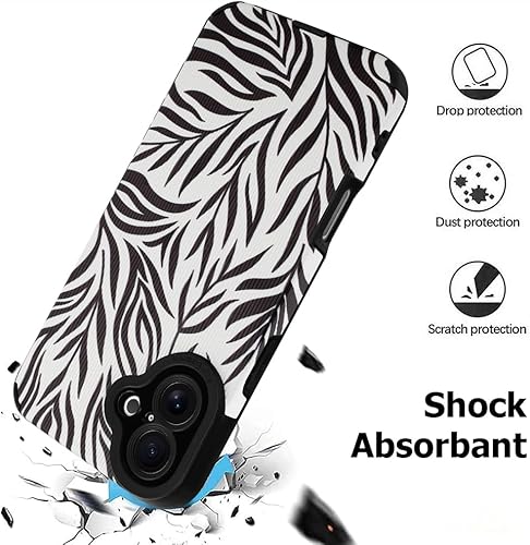 Miniatura 8 de Wlxee Funda compatible con iPhone 11 de 6.1 "2019 con patrón de ondas, TPU suave, con pegamento de silicona, diseño de cebra, para niñas y mujeres