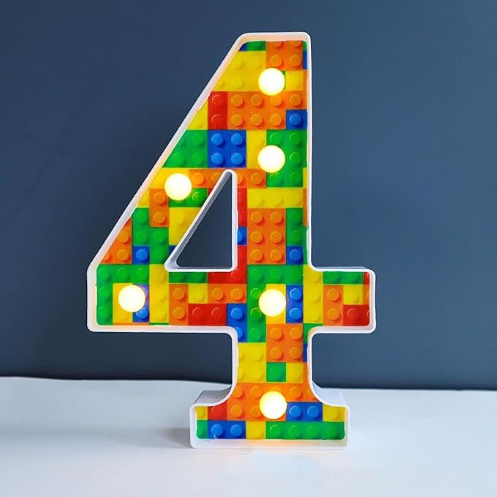 Jemnpela LED Marquee Letter Number Sign Lights Glitter Light Up Alphabet Figure Night Light for Birthday Party Wedding Home Bar Holiday Wall Decoration