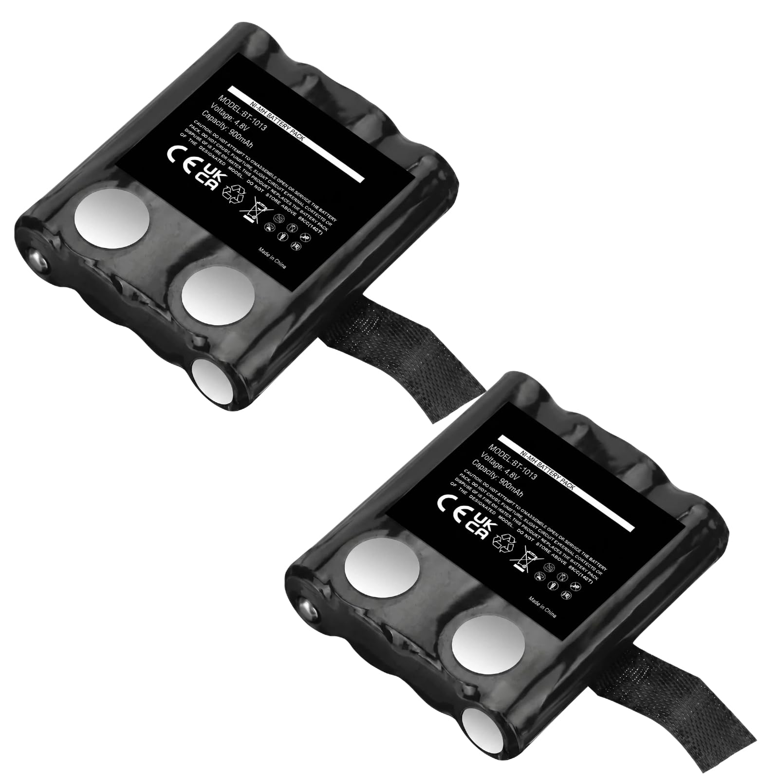 Akku für BT-1013 4,8V NI-MH 900mAh Ersatzakku für Motorola TLKR T3 T4 T5 T7 T8 T50 T60 T80, BP-38, BP-39, BP-40, BT-537 2er Pack