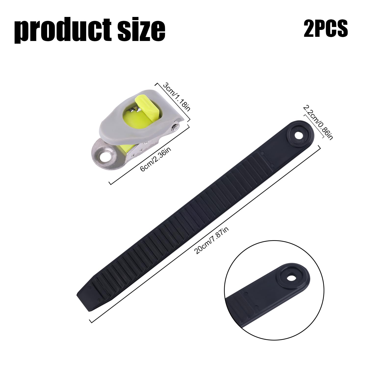 BOXOB 2uds Correas de Tobillo para Snowboard con Hebillas Negras Duraderas