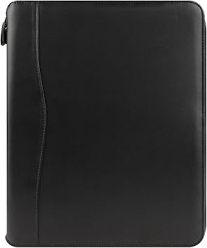 FranklinCovey - FC Basics Spacemaker Ring-Bound Binder for FranklinCovey Planners | Simulated Leather Vinyl - Zipper Binder Monarch, Black