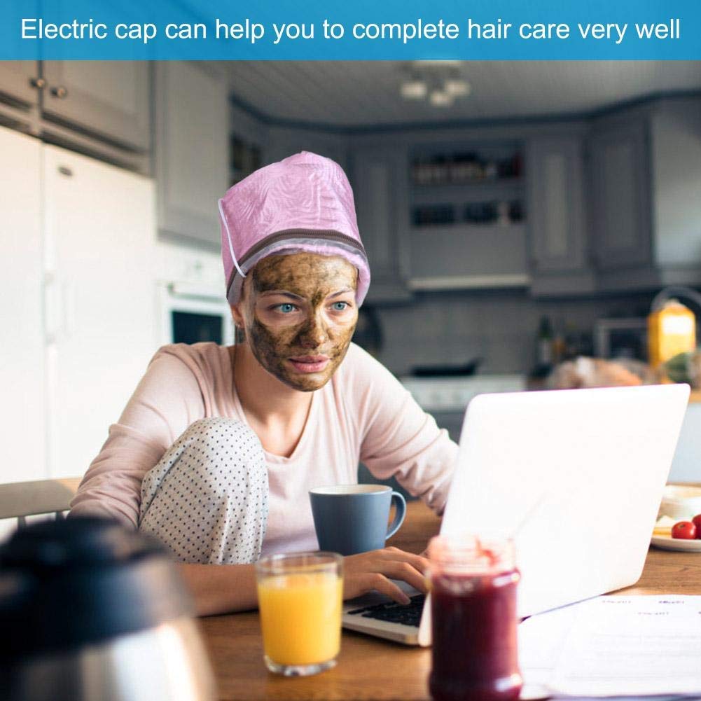 Brrnoo Hair SPA Elektryczny Parownik Termiczny DIY Hair Hat SPA Home Treatment Hat dla naturalnych lub zniszczonych włosów Nourishing Moisturize Electric