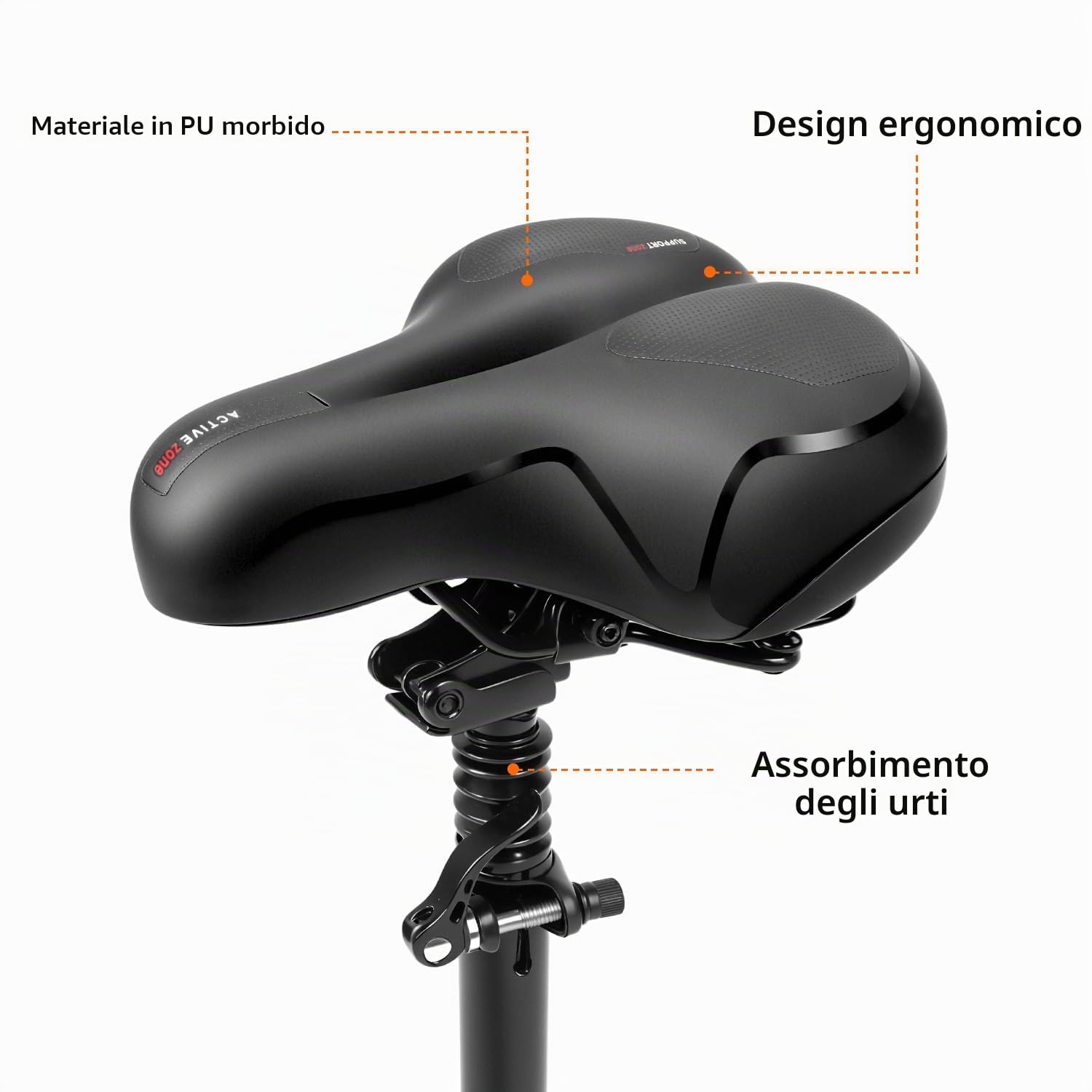 QWORK® Sella Monopattino Elettrico, Sella per Monopattino Elettrico Regolabile in Altezza, Compatibile con Ninebot F20 F25 F30 F40