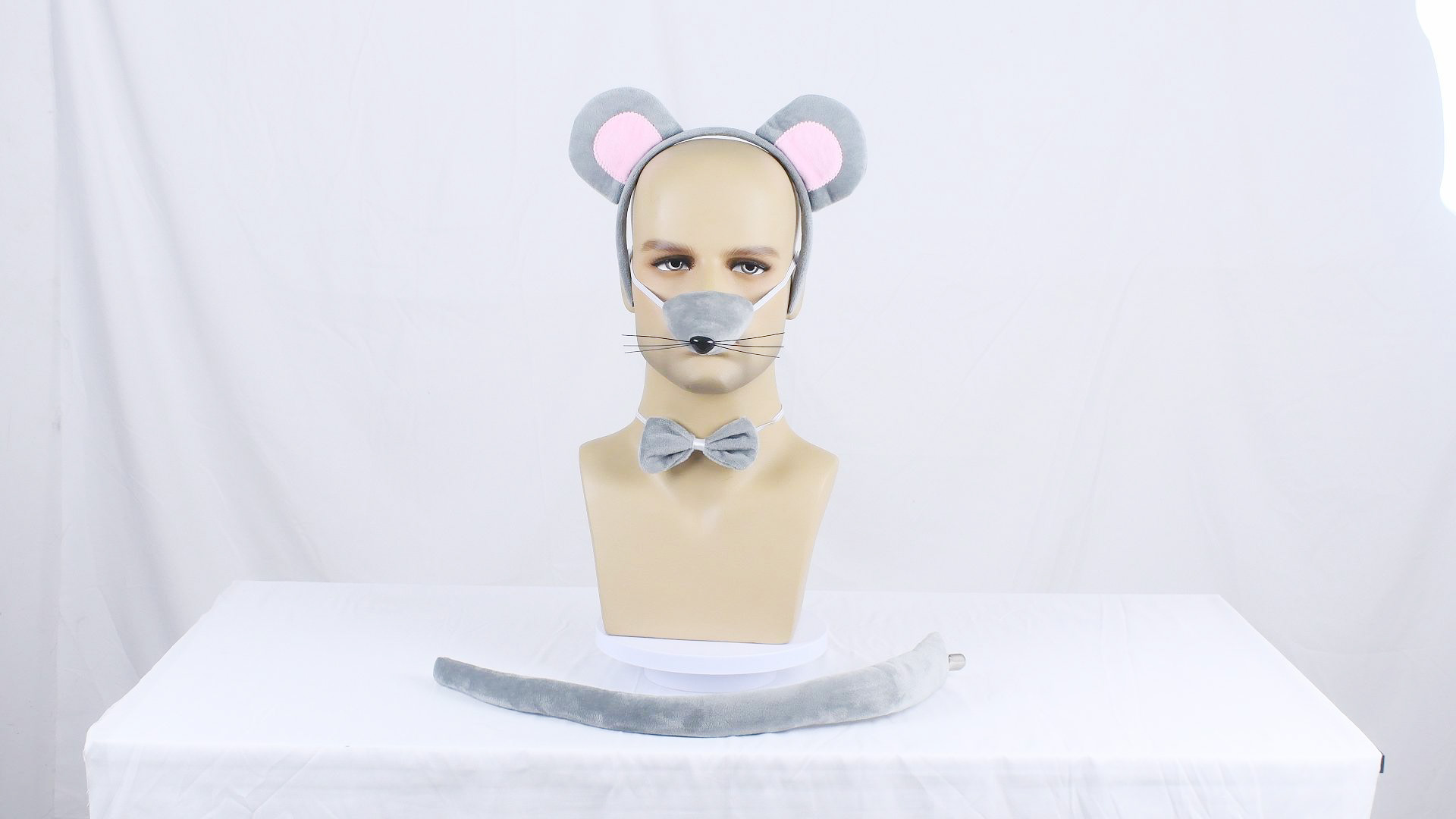 Halloween Mouse Costume Mouse Costume Set - Grey Rat Ears  display picture 1