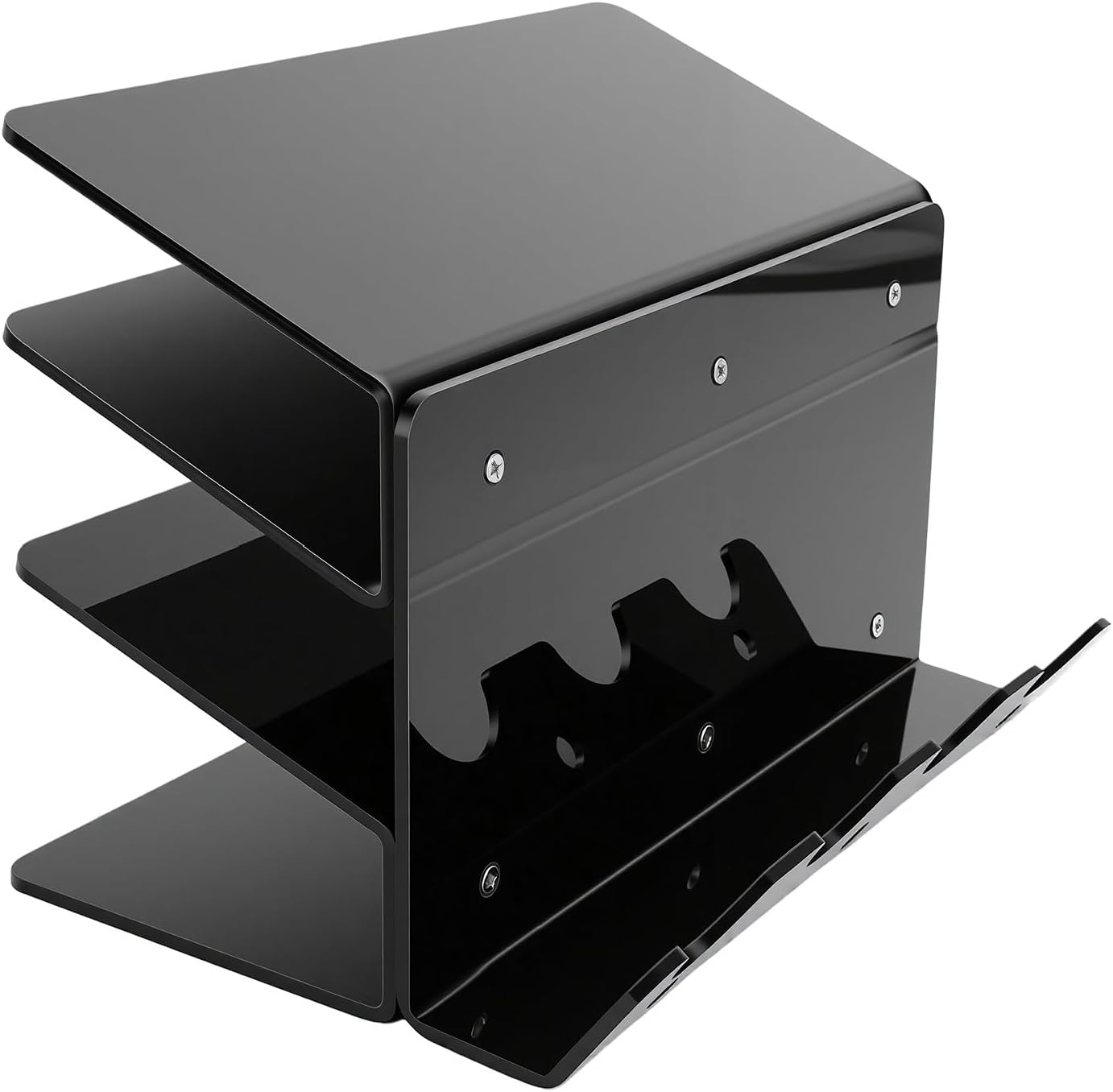 FTVOGUE 3 Tier Acrylic Keyboard Display Stand Black