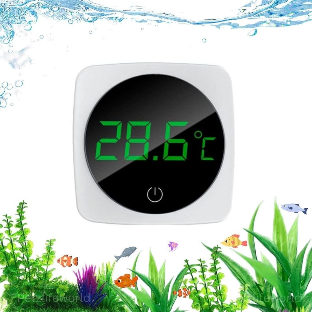 VAYINATO® One Touch LCD Digital Display with Large Clearly Screen Aquarium Thermometer | No Wire, Accurate Stick-on Fish Tank Temperature Sensor by Petzlifeworld (B0BQ6ZDDW5) Amazon Price History, Amazon Price Tracker